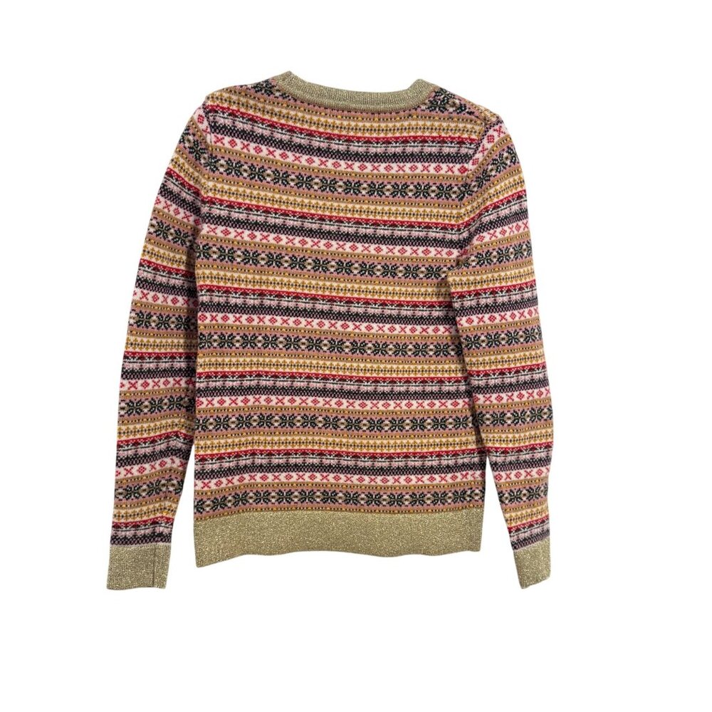 Boden Louise Fair Isle Sweater with Gold Trim Size S - Picture 8 of 10